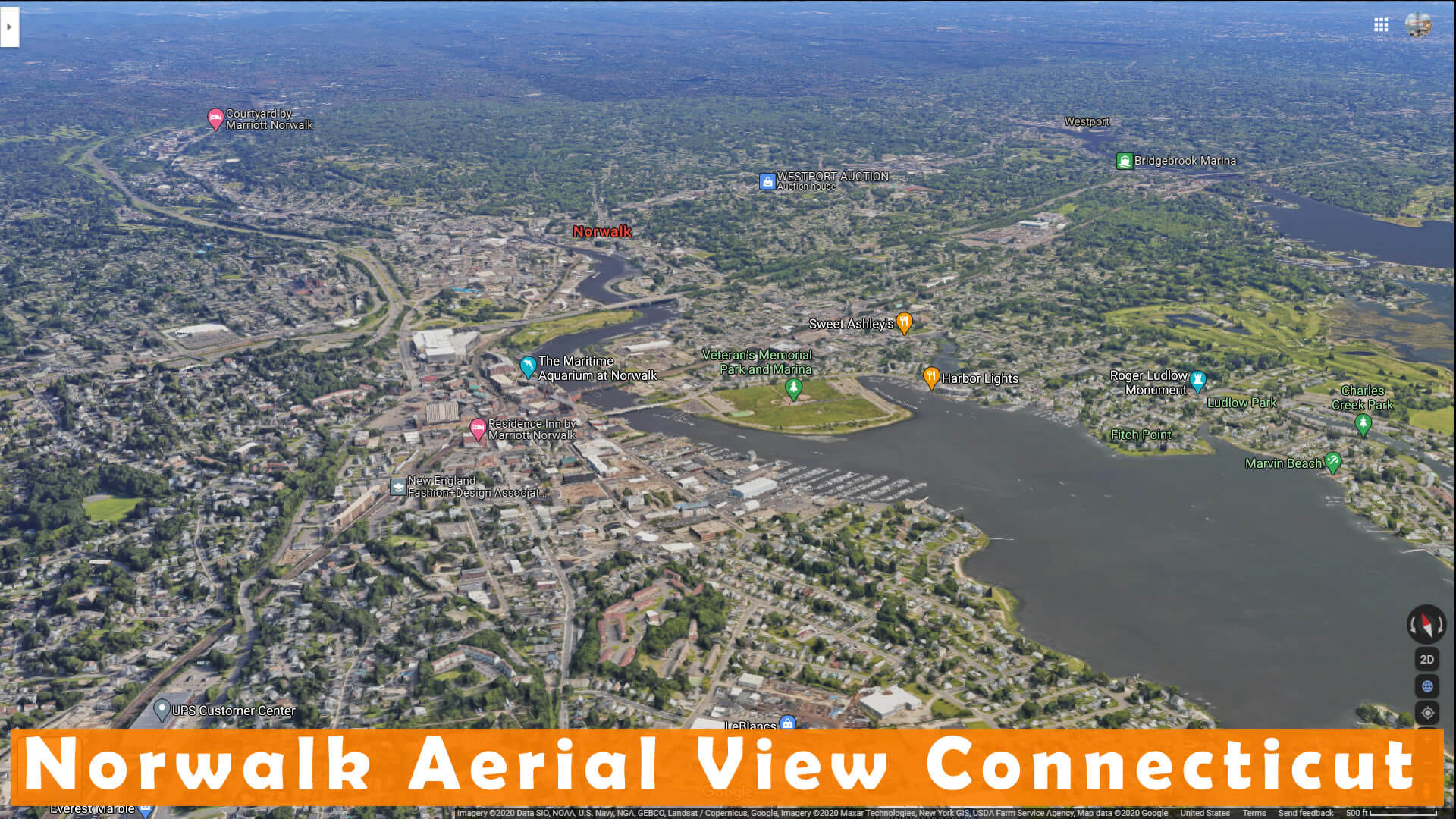 Norwalk Aerial View Connecticut